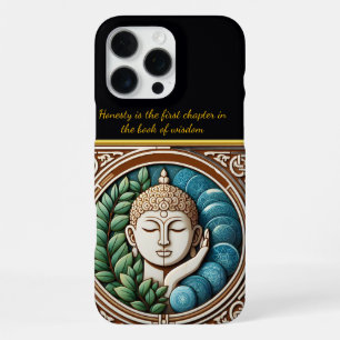 Buddhist Carving With Leaves and Orbs iPhone 16 Pro Max Case