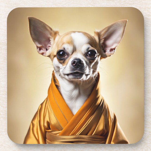 Buddhist Chihuahua Coaster (Front)
