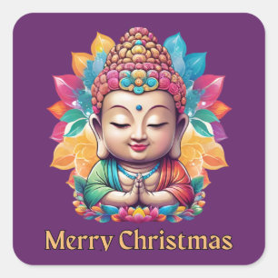 Buddhist Christmas Square Sticker