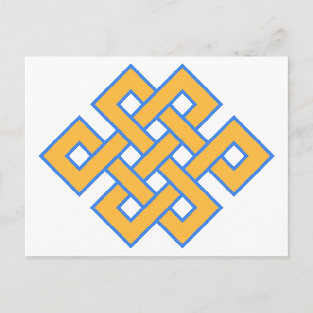 Buddhist Endless Knot Auspicious Symbol Postcard (Front)