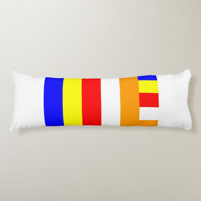 Buddhist Flag Body Cushion (Front)