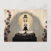 Buddhist Goddess Quan Yin Minimalistic Art