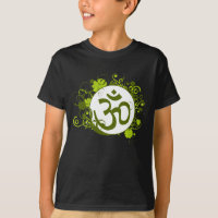 Buddhist Green Floral Om