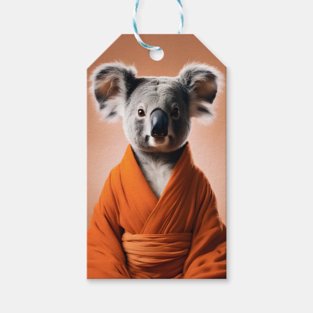 Buddhist Koala Gift Tags (Front)