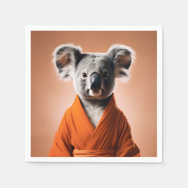 Buddhist Koala Napkin (Front)