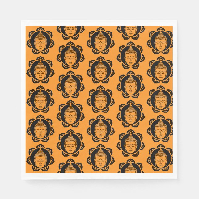 Buddhist Meditation Art Decor Napkin (Front)