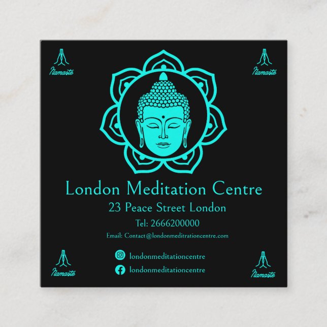 Buddhist Meditation Business Card (Front)