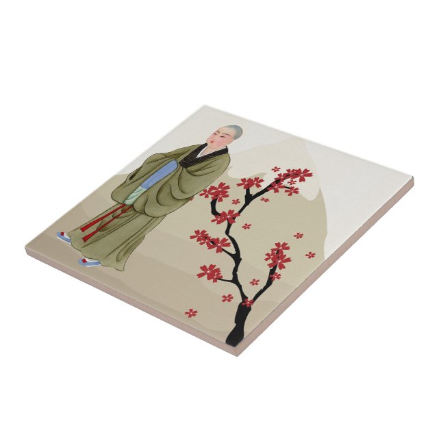 Buddhist Monk Ceramic Tile (Side)