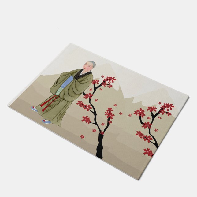 Buddhist Monk Doormat (Angled)