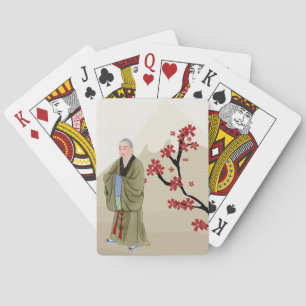 Buddhist Monk Playing Cards