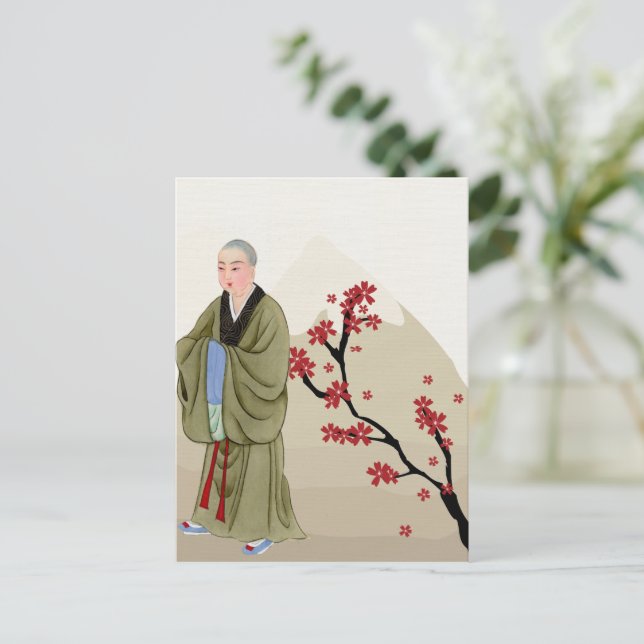 Buddhist Monk Postcard (Standing Front)