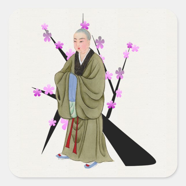 Buddhist Monk Sticker (Front)