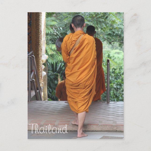 Buddhist Monk Thailand Postcard (Front)