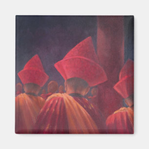 Buddhist Monks Bhutan 2012 Magnet