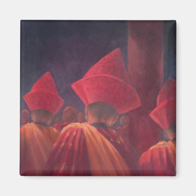 Buddhist Monks Bhutan 2012 Magnet (Front)