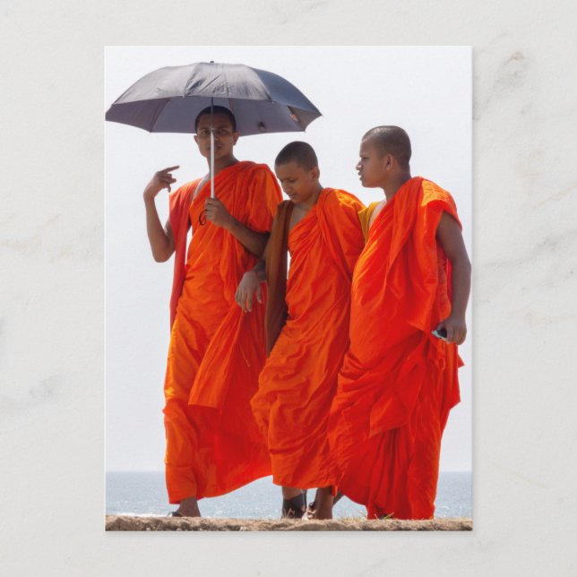 Buddhist monks postcard (Front)