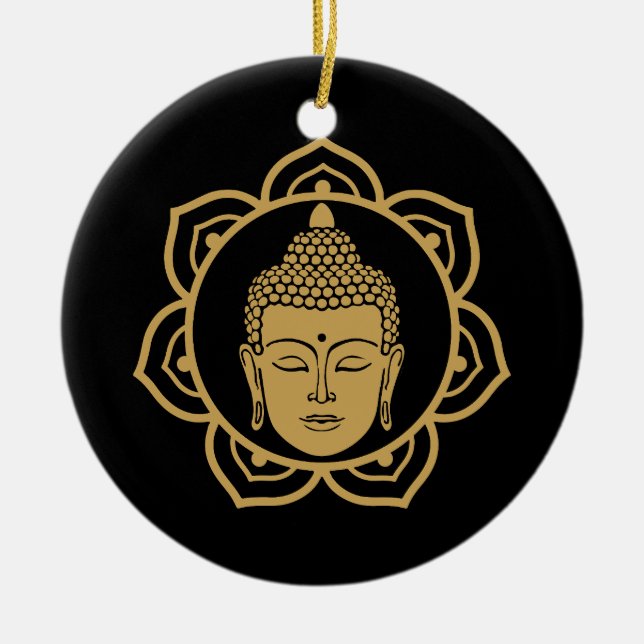 Buddhist Nirvana Day Ceramic Tree Decoration (Front)