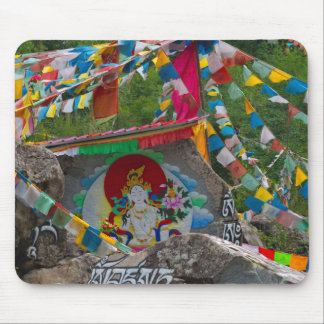 Buddhist Painting on Rocks Mouse Pad