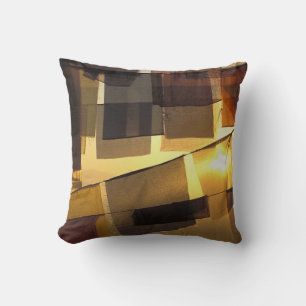 Buddhist prayer flags in the sunset, cushion