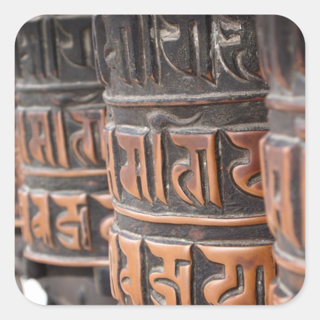 Buddhist prayer wheels sticker (Front)