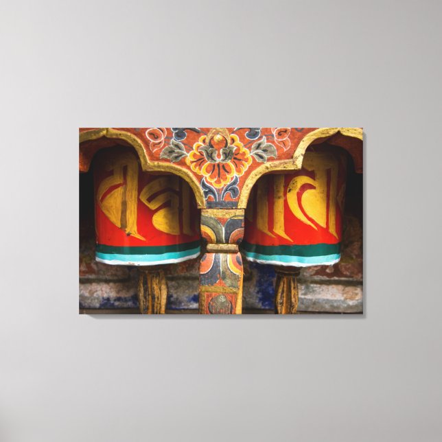 Buddhist praying role, bhutan canvas print (Front)