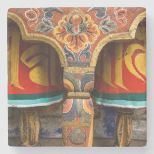 Buddhist praying role, bhutan stone coaster