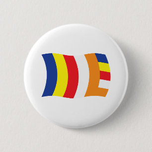 Buddhist Religion Flag Button