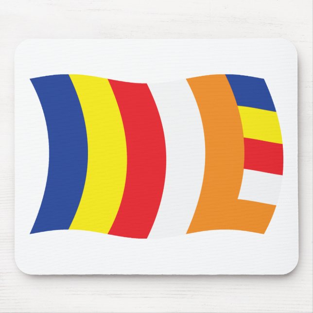 Buddhist Religion Flag Mousepad (Front)