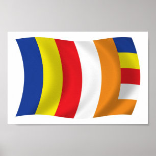 Buddhist Religion Flag Poster Print