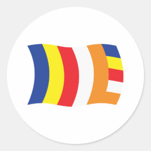 Buddhist Religion Flag Sticker