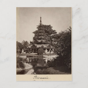 Buddhist rest house, Moulmein, Burma, c.1875 Postcard