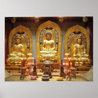 buddhist shrine poster
