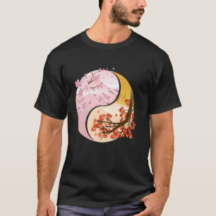 Buddhist Signs Ying and Yang Plants China Symbols T-Shirt