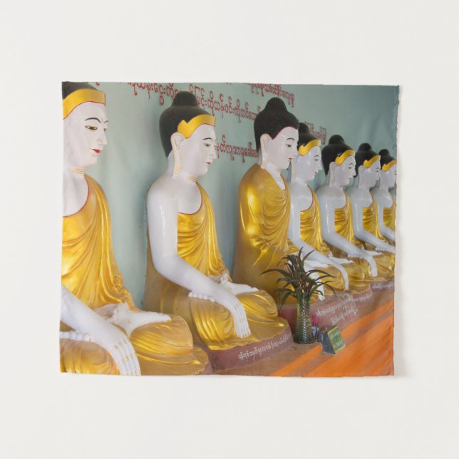 Buddhist statues in Umin Thounzeh Tapestry (Front (Horizontal))