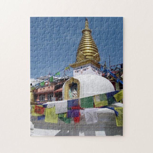 Buddhist Stupa Kathmandu Nepal Spiritual Travel Jigsaw Puzzle (Vertical)