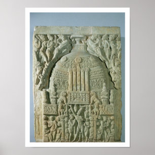Buddhist stupa, Nagarjunakonda (limestone) Poster