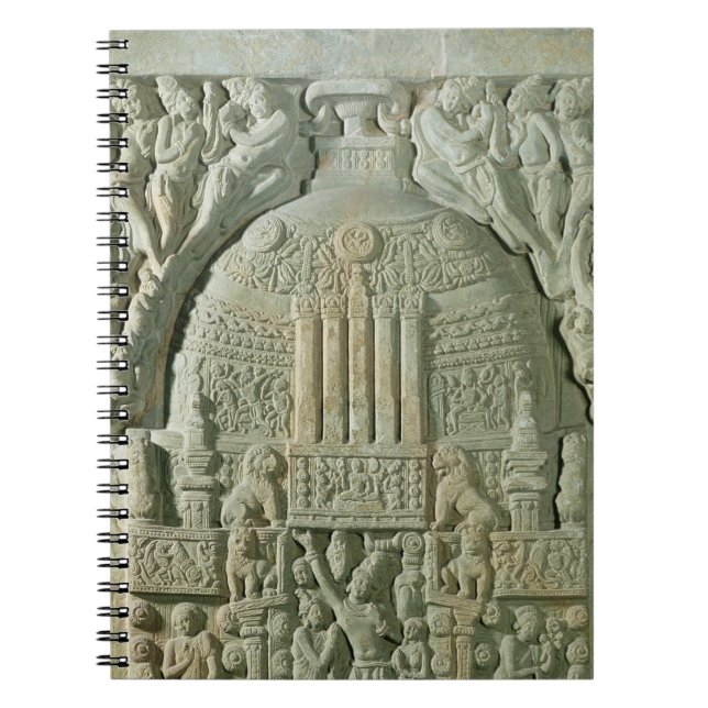 Buddhist stupa, Nagarjunakonda (limestone) Spiral Notebook (Front)