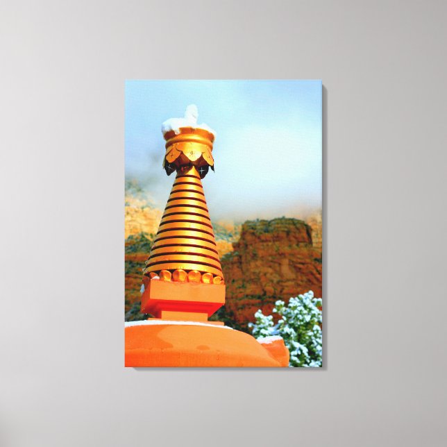 buddhist stupa wrapped canvas (Front)