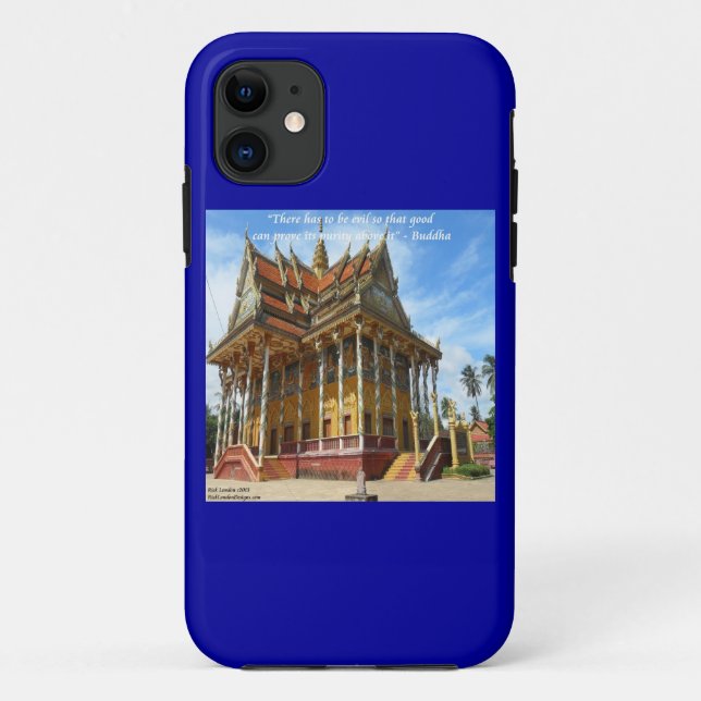 Buddhist Temple & Buddha Proverb iPhone 5/5S Case (Back)