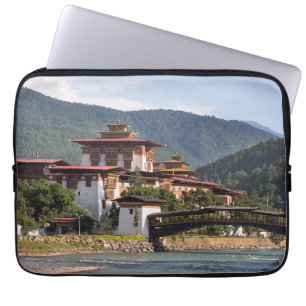 Buddhist Temple By River Laptop Sleeve