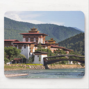 Buddhist Temple By River Mouse Pad