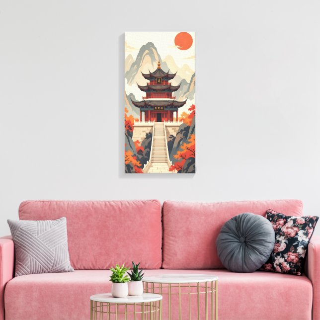 Buddhist Temple Canvas Print (Insitu(LivingRoom))