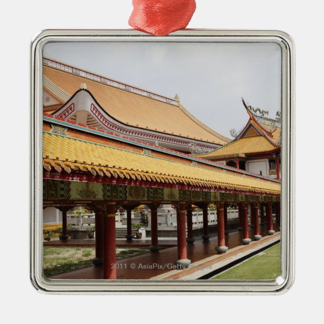 Buddhist temple grounds metal tree decoration (Front)