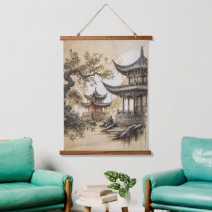 Buddhist Temple Hanging Tapestry
