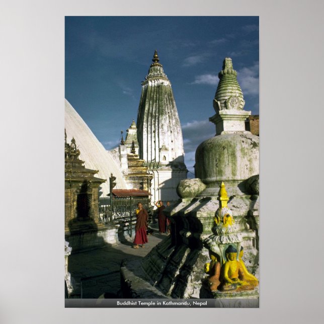 Buddhist Temple in Kathmandu, Nepal Poster (Front)