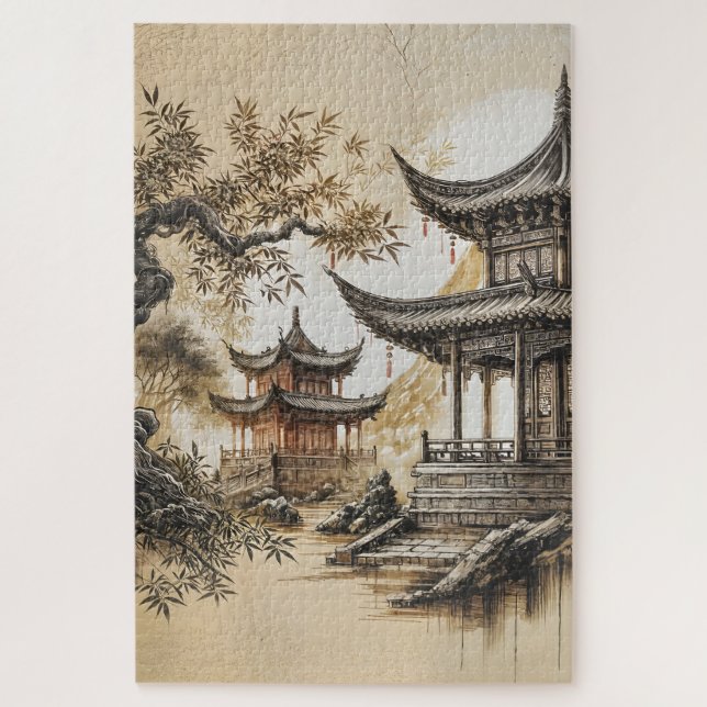 Buddhist Temple Jigsaw Puzzle (Vertical)