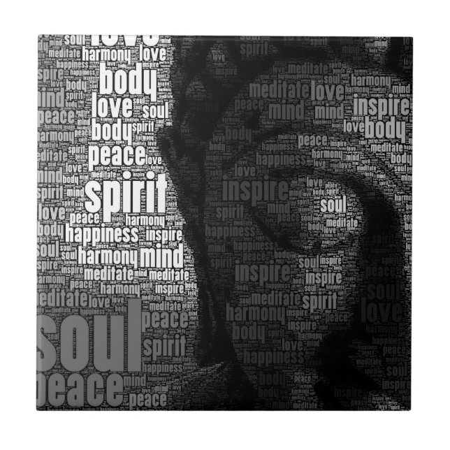 Buddhist Words of Wisdom Tile (Front)