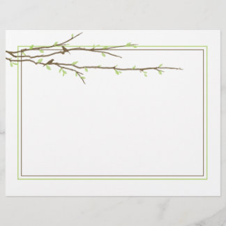 Budding Branches with Birds Bordered Flyer