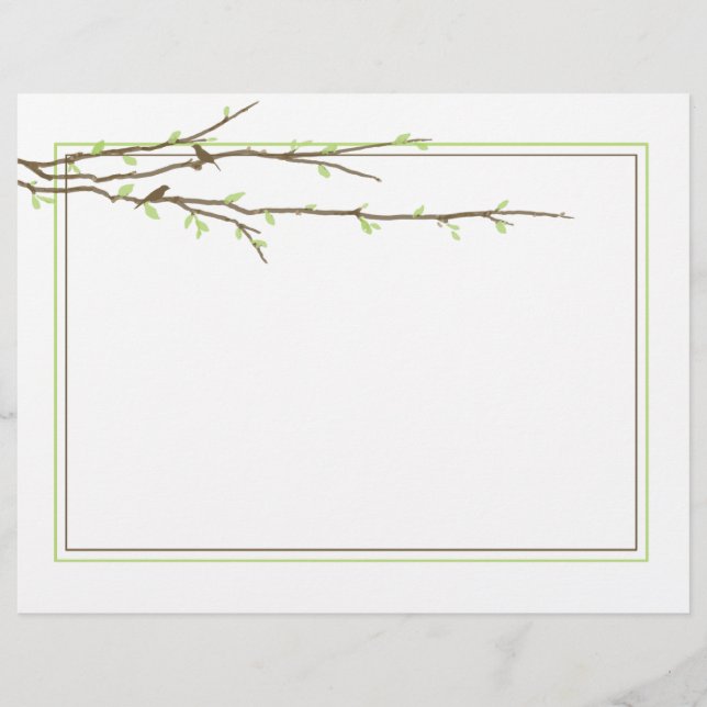 Budding Branches with Birds Bordered Flyer (Front)