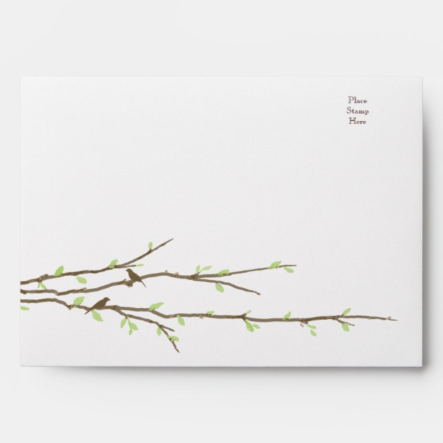Budding Branches with Birds Envelope (Front)